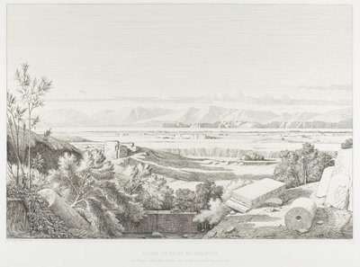 Vista de Délos: Cíclades. Porto de Délos, Paros e Grande Délos de Théodore Caruelle d