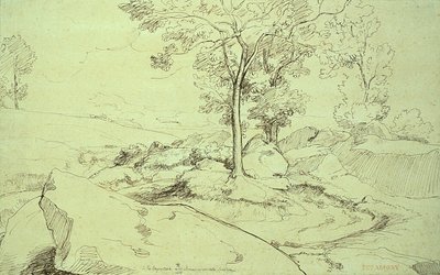 Vista da Serpentara entre Olivano e Civitella de Théodore Caruelle d