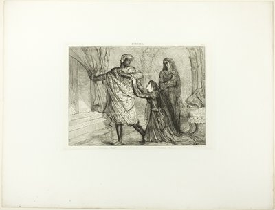 Fora!, placa 7 (ato 3, cena 4) de Otelo de Théodore Chassériau