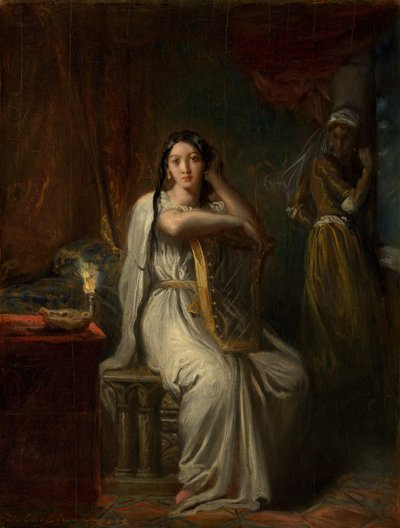 Desdêmona A Canção do Salgueiro, 1849. de Théodore Chassériau