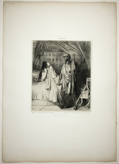 Já rezaste esta noite, Desdémona, prato doze de Otelo de Théodore Chassériau