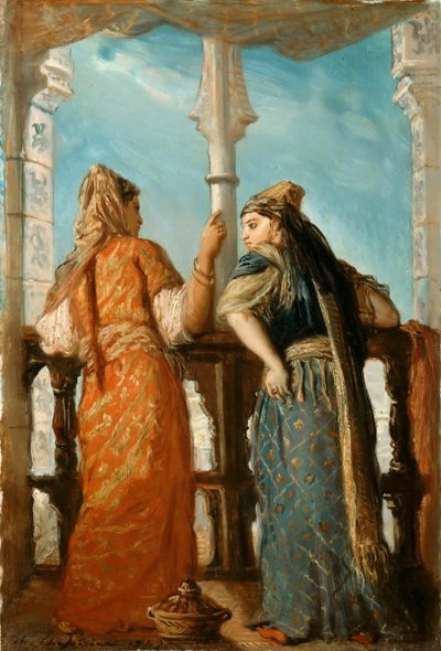 Mulheres judias na varanda, Argel, 1849. de Théodore Chassériau