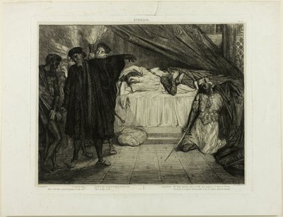 O cão espartano, prato quinze de Otelo de Théodore Chassériau