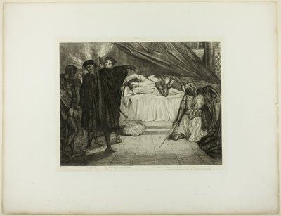 O cão espartano, prato quinze de Otelo de Théodore Chassériau