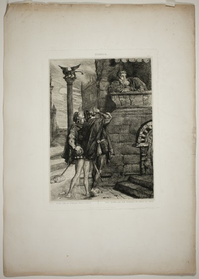 Owake! Que ho! Brabantio! Ladrões! Ladrões!, prato um de Otelo de Théodore Chassériau