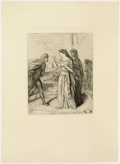 Portanto, seja feliz, Cássio, prato seis de Otelo de Théodore Chassériau