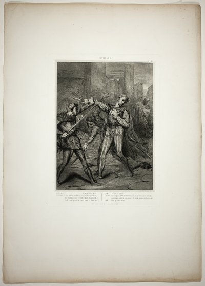 Villain, Thou Diest, prato dez de Othello de Théodore Chassériau