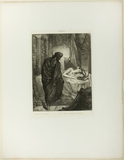 No entanto, ela deve morrer, prato onze de Otelo de Théodore Chassériau