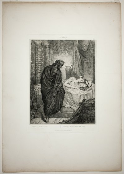 No entanto, ela deve morrer, prato onze de Otelo de Théodore Chassériau