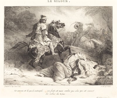 Le Giaour (O Infiel) de Théodore Gericault and Eugène Louis Lami
