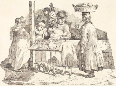 O peixeiro cochilando de Théodore Gericault and Nicolas Toussaint Charlet