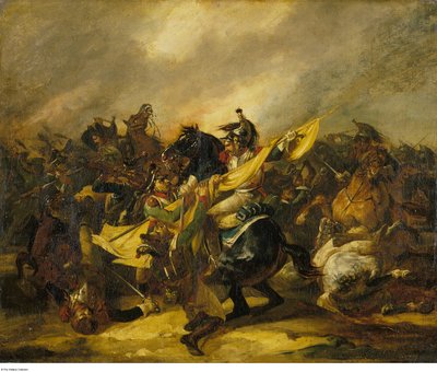 Géricault - Uma carga de Cuirassiers, c. 1822 - c. 1823 de Theodore Gericault