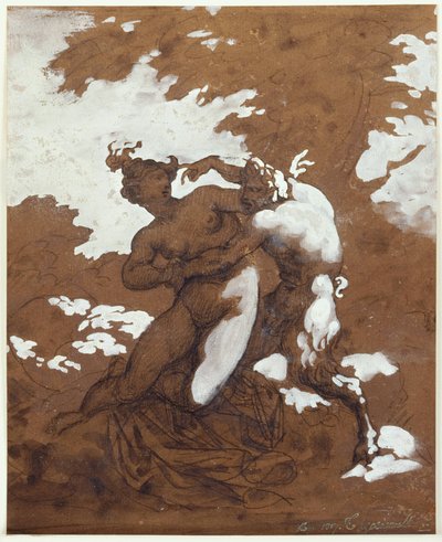 Sátiro e Ninfa de Theodore Gericault