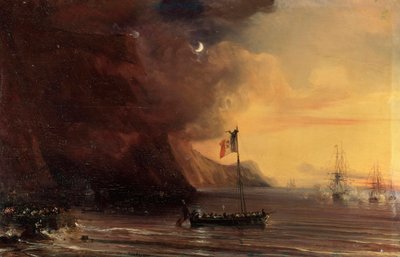 Transporte com corpo de Napoleão, 1841. de Jean Antoine Theodore Gudin