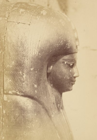 Close do Sarcófago da Rainha Aah-Hotep (Perfil) de Théodule Devéria
