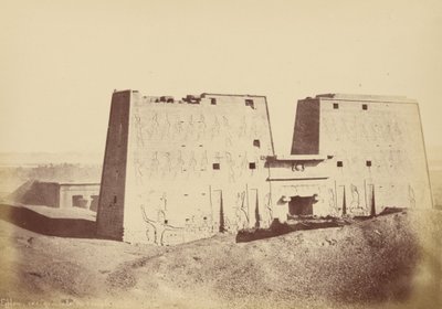 Visão geral do Templo de Edfu de Théodule Devéria