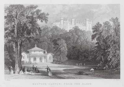 Castelo de Belvoir, da Dairy (gravura) de Thomas (after) Allom