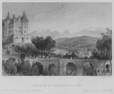Castelo de Pau, o local de nascimento de Henri Quatre (gravura) de Thomas (after) Allom