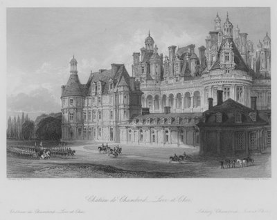 Chateau de Chambord, Loir-et-Cher (gravura) de Thomas (after) Allom