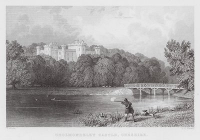 Castelo de Cholmondeley, Cheshire (gravura) de Thomas (after) Allom