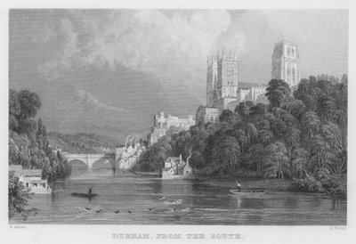 Durham, do Sul (gravura) de Thomas (after) Allom