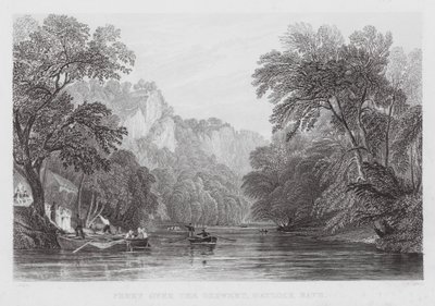 Ferry over the Derwent, Matlock Bath (gravura) de Thomas (after) Allom