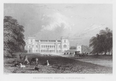 Grimsthorpe Castle, Lincolnshire (gravura) de Thomas (after) Allom