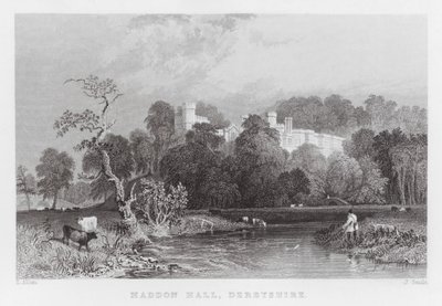 Haddon Hall, Derbyshire (gravura) de Thomas (after) Allom