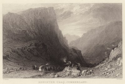 Honister Crag, Cumberland (gravura) de Thomas (after) Allom