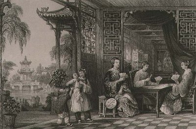 Senhoras de uma Família Mandarim em Cards, de 