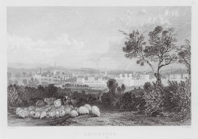 Leicester (gravura) de Thomas (after) Allom