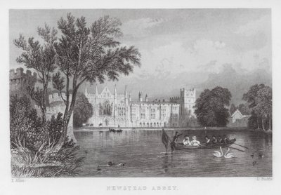 Newstead Abbey (gravura) de Thomas (after) Allom