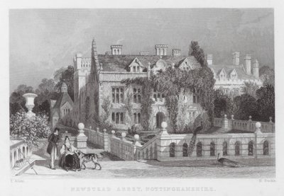 Newstead Abbey, Nottinghamshire (gravura) de Thomas (after) Allom