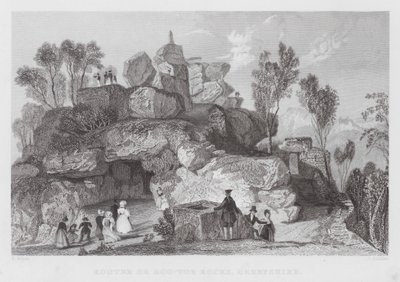 Rooter ou Roo-tor Rocks, Derbyshire (gravura) de Thomas (after) Allom