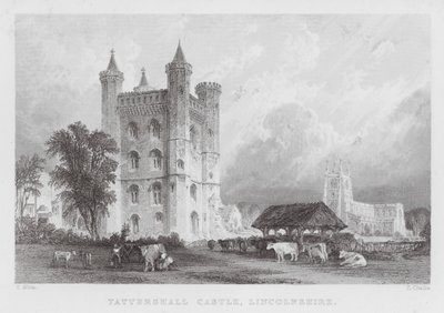 Castelo Tattershall, Lincolnshire (gravura) de Thomas (after) Allom