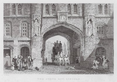 The Stone Bow, Lincoln (gravura) de Thomas (after) Allom
