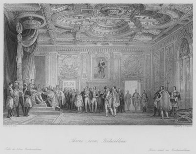 Throne-room, Fontainbleau (gravura) de Thomas (after) Allom