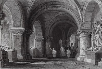 Túmulos dos Reis na Cripta de São Dinis (gravura) de Thomas (after) Allom