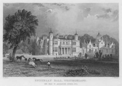 Underlay Hall, Westmorland, a sede de Alexander Nowell (gravura) de Thomas (after) Allom
