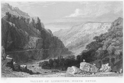 Vale de Linmouth, North Devon (gravura) de Thomas (after) Allom