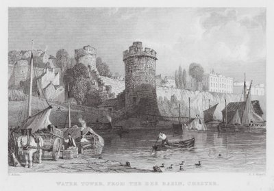 Torre da Água, da Bacia Dee, Chester (gravura) de Thomas (after) Allom