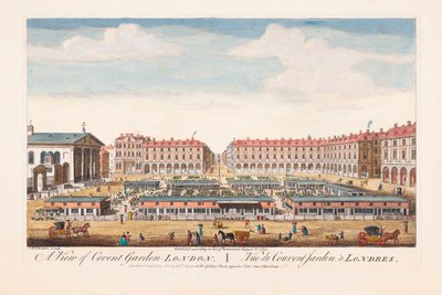 Uma Vista de Covent Garden, Londres de Thomas (after) Bowles