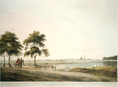 Parte da Cidade Negra, Madras, placa 34 de "Cenário Oriental": Vinte e Quatro Vistas em Hindoostan