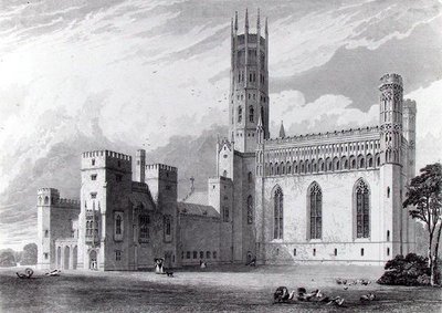 Fonthill Abbey do sudeste, de 