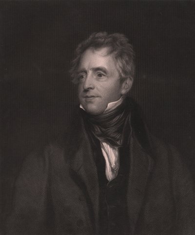 Retrato do ator inglês John Fawcett (1768-1837), gravura de W J Edwards de pintura de Thomas Lawrence, 23x32 cm, Virtue and Co Publisher, Londres de Thomas (after) Lawrence