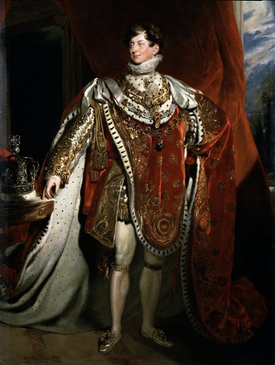 Retrato do Rei de Inglaterra George IV, detalhe de Thomas (after) Lawrence