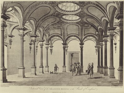 Sir Robert Taylors Gabinete de Transferências, Banco de Inglaterra de Thomas (after) Malton