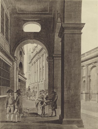 O Banco de Inglaterra da Royal Exchange Arcade de Thomas (after) Malton