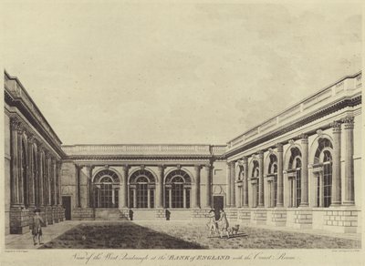 The Garden Court, Banco de Inglaterra de Thomas (after) Malton
