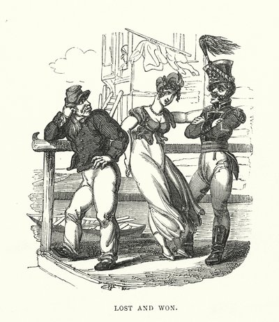 Perdidos e ganhos (gravura) de Thomas (after) Rowlandson